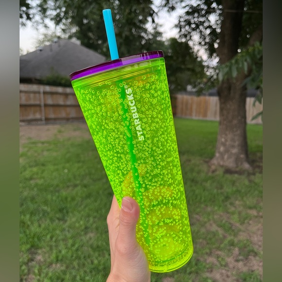 Starbucks Other - Starbucks Summer 2023 Neon Yellow Lime Bubbleseed Infused Tumbler